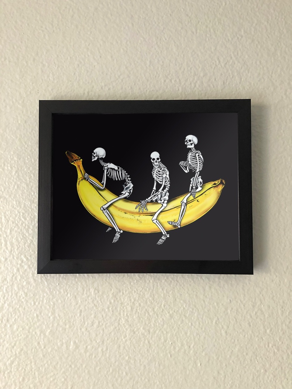 Banana Boat Skeleton Framed Wall Art